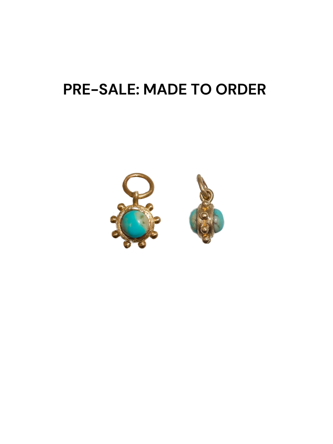 *Atlas Charm MADE TO ORDER - American Mined Turquoise